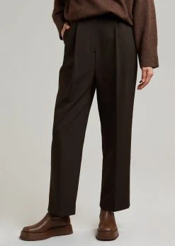 The Frankie Shop CLOTHING Bea Suit Pants - Dark Espresso