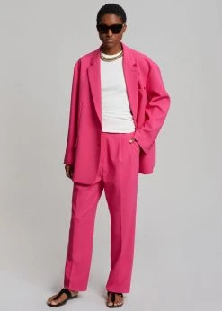 The Frankie Shop Bea Suit Pants - Fuchsia