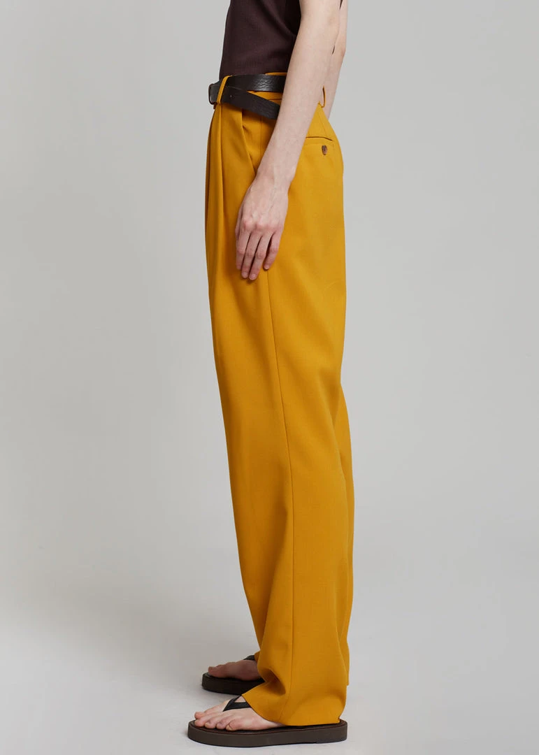 The Frankie Shop CLOTHING Bea Suit Pants - Mustard 3 The Frankie Shop CLOTHING Bea Suit Pants - Mustard