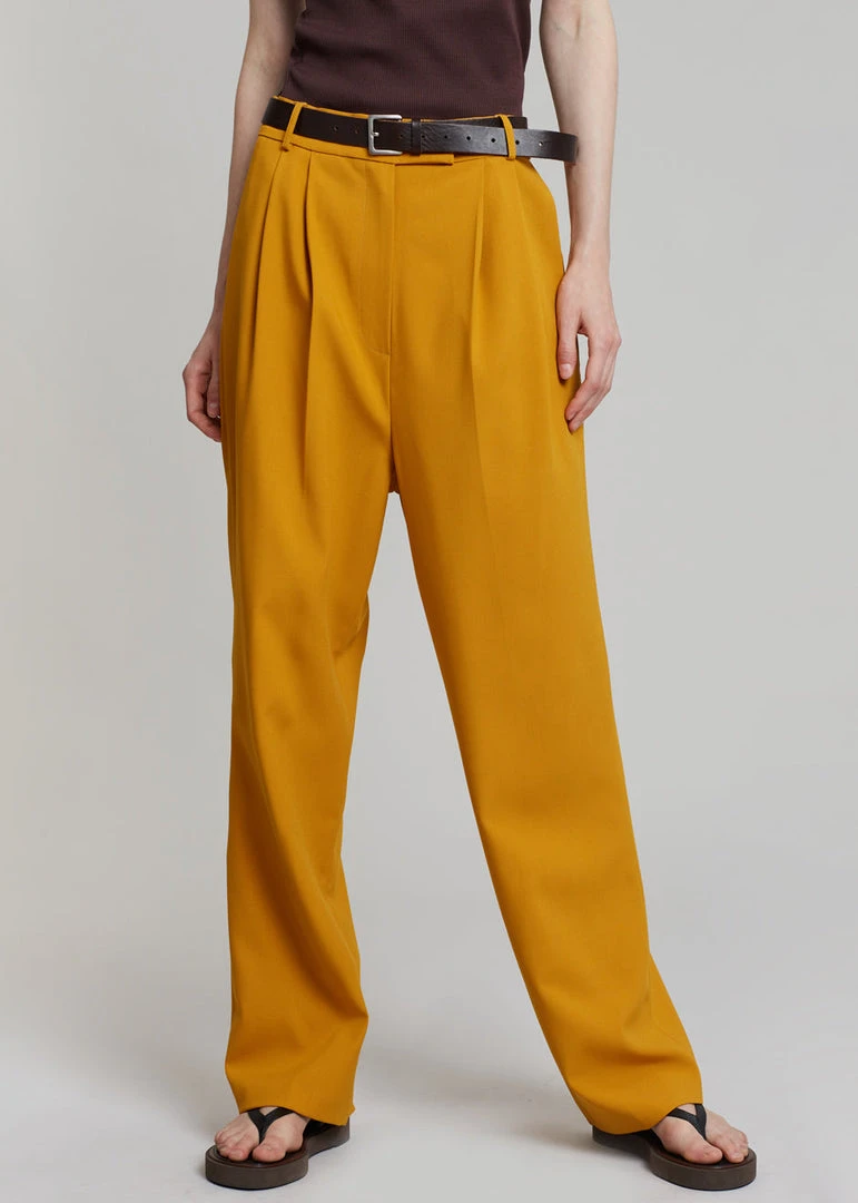 The Frankie Shop CLOTHING Bea Suit Pants - Mustard 2 The Frankie Shop CLOTHING Bea Suit Pants - Mustard