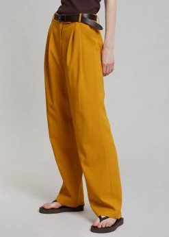 The Frankie Shop CLOTHING Bea Suit Pants - Mustard 13 The Frankie Shop CLOTHING Bea Suit Pants - Mustard