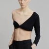 Beaufille Cropped Kuma Blouse - Black CLOTHING