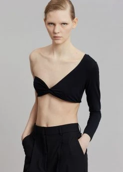 Beaufille Cropped Kuma Blouse - Black CLOTHING