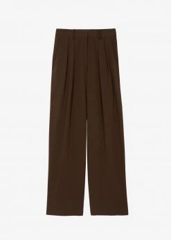 Browns Bellis Pleated Pants - Chocolate