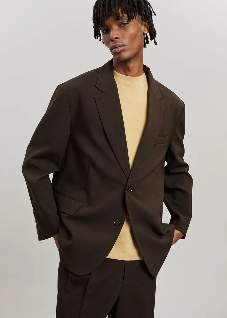 The Frankie Shop Beo Blazer - Dark Espresso Men 3 The Frankie Shop Beo Blazer - Dark Espresso Men
