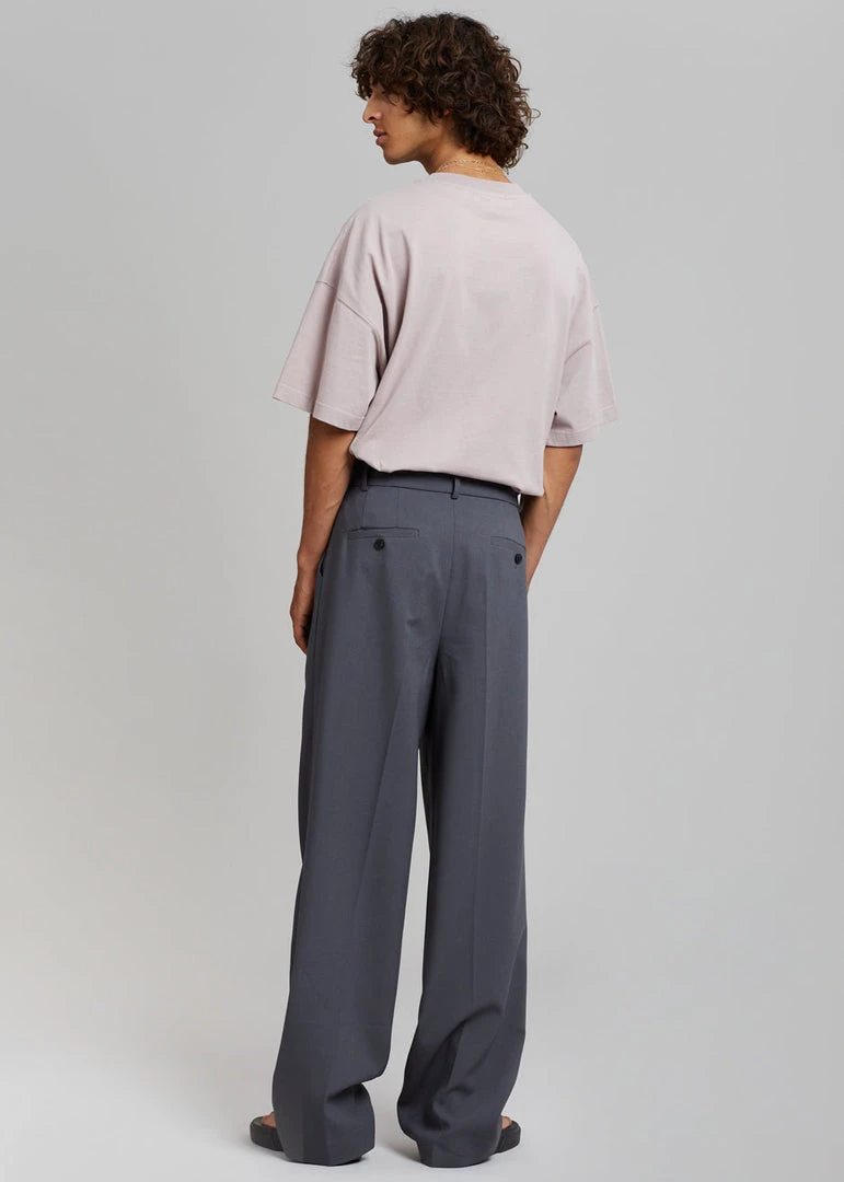 The Frankie Shop Men Beo Suit Pants - Charcoal 5 The Frankie Shop Men Beo Suit Pants - Charcoal