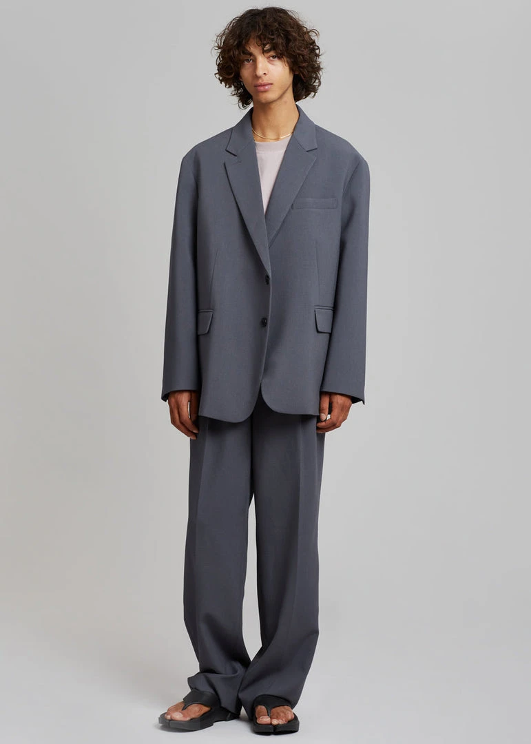 The Frankie Shop Men Beo Suit Pants - Charcoal 3 The Frankie Shop Men Beo Suit Pants - Charcoal