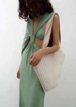 Bevza Cape And Sail Collar Dress - Mint Green CLOTHING