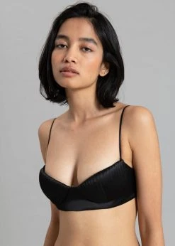Bevza Seashell Short Bustier Top - Black