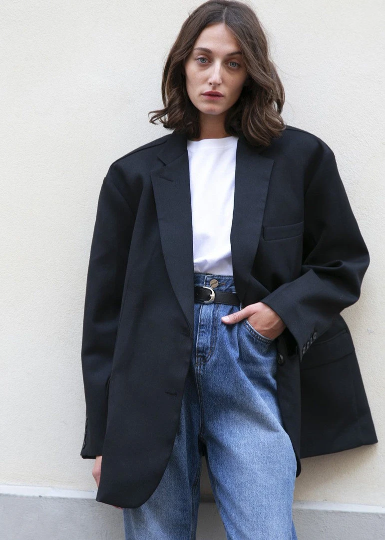 The Frankie Shop Frankie Oversized Boyfriend Blazer - Black CLOTHING 1 The Frankie Shop Frankie Oversized Boyfriend Blazer - Black CLOTHING