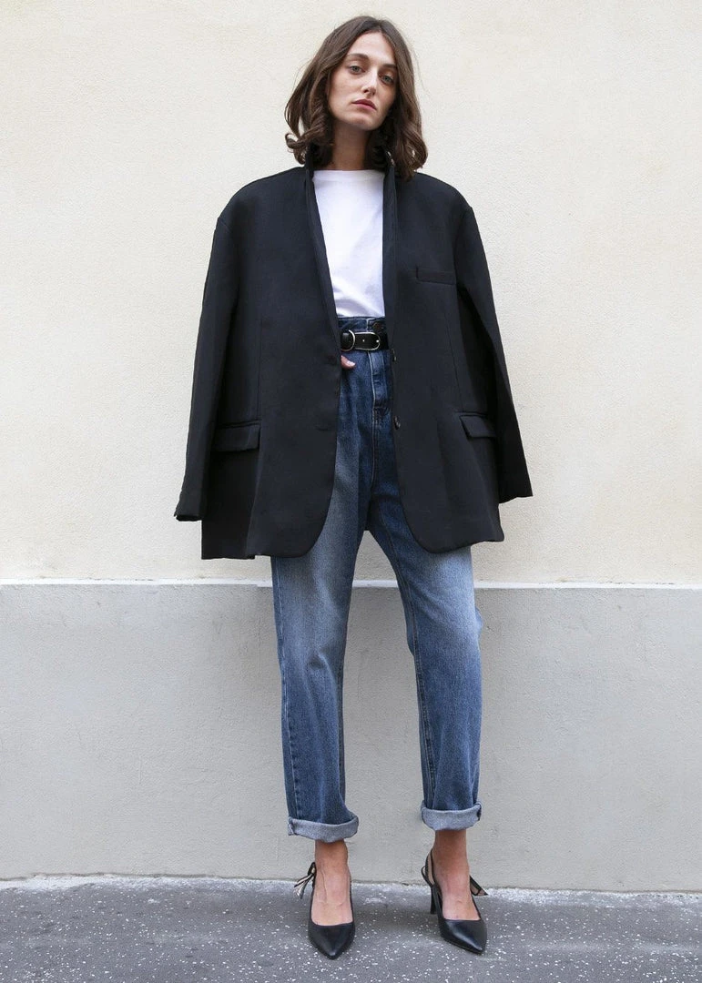 The Frankie Shop Frankie Oversized Boyfriend Blazer - Black CLOTHING 4 The Frankie Shop Frankie Oversized Boyfriend Blazer - Black CLOTHING