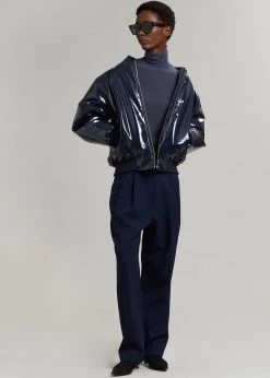 Blessd Blake Patent Bomber - Navy 10 Blessd Blake Patent Bomber - Navy