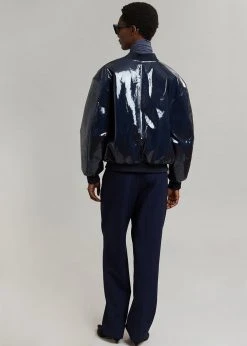 Blessd Blake Patent Bomber - Navy 12 Blessd Blake Patent Bomber - Navy