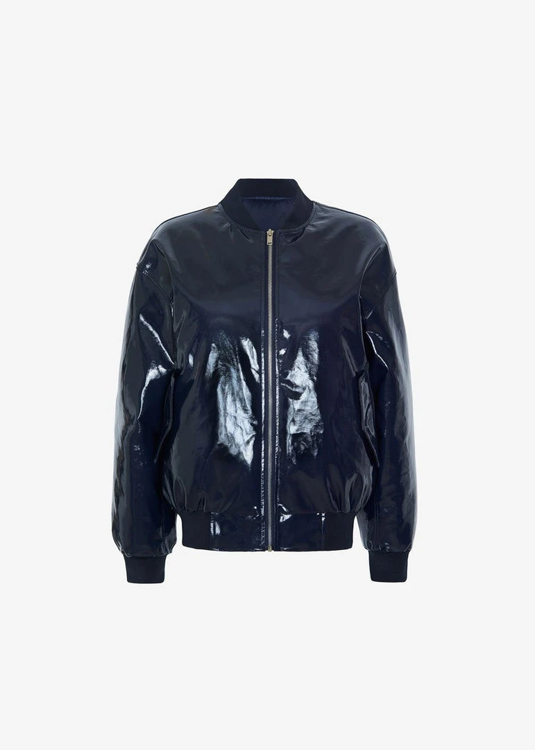 Blessd Blake Patent Bomber - Navy 7 Blessd Blake Patent Bomber - Navy