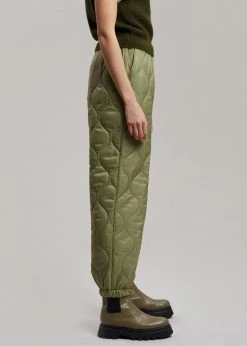 The Frankie Shop Brant Quilted Joggers - Moss Green 26 The Frankie Shop Brant Quilted Joggers - Moss Green