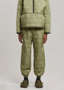 The Frankie Shop Brant Quilted Joggers - Moss Green 29 The Frankie Shop Brant Quilted Joggers - Moss Green