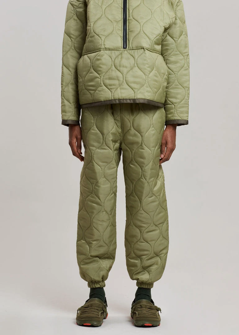 The Frankie Shop Brant Quilted Joggers - Moss Green 13 The Frankie Shop Brant Quilted Joggers - Moss Green