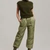 The Frankie Shop Brant Quilted Joggers - Moss Green