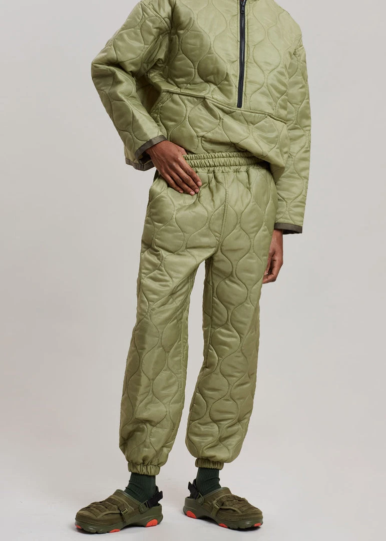 The Frankie Shop Brant Quilted Joggers - Moss Green 8 The Frankie Shop Brant Quilted Joggers - Moss Green