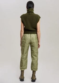 The Frankie Shop Brant Quilted Joggers - Moss Green 30 The Frankie Shop Brant Quilted Joggers - Moss Green