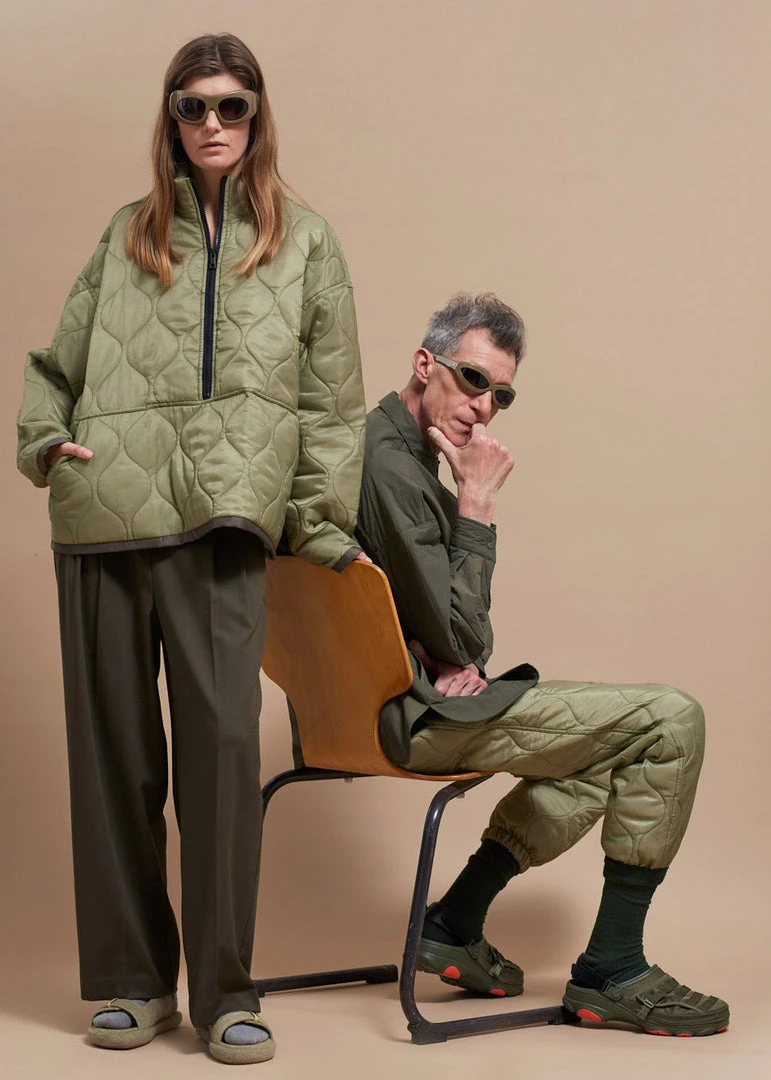 The Frankie Shop Brant Quilted Joggers - Moss Green 16 The Frankie Shop Brant Quilted Joggers - Moss Green