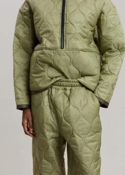 The Frankie Shop CLOTHING Brant Quilted Pullover - Moss Green 25 The Frankie Shop CLOTHING Brant Quilted Pullover - Moss Green