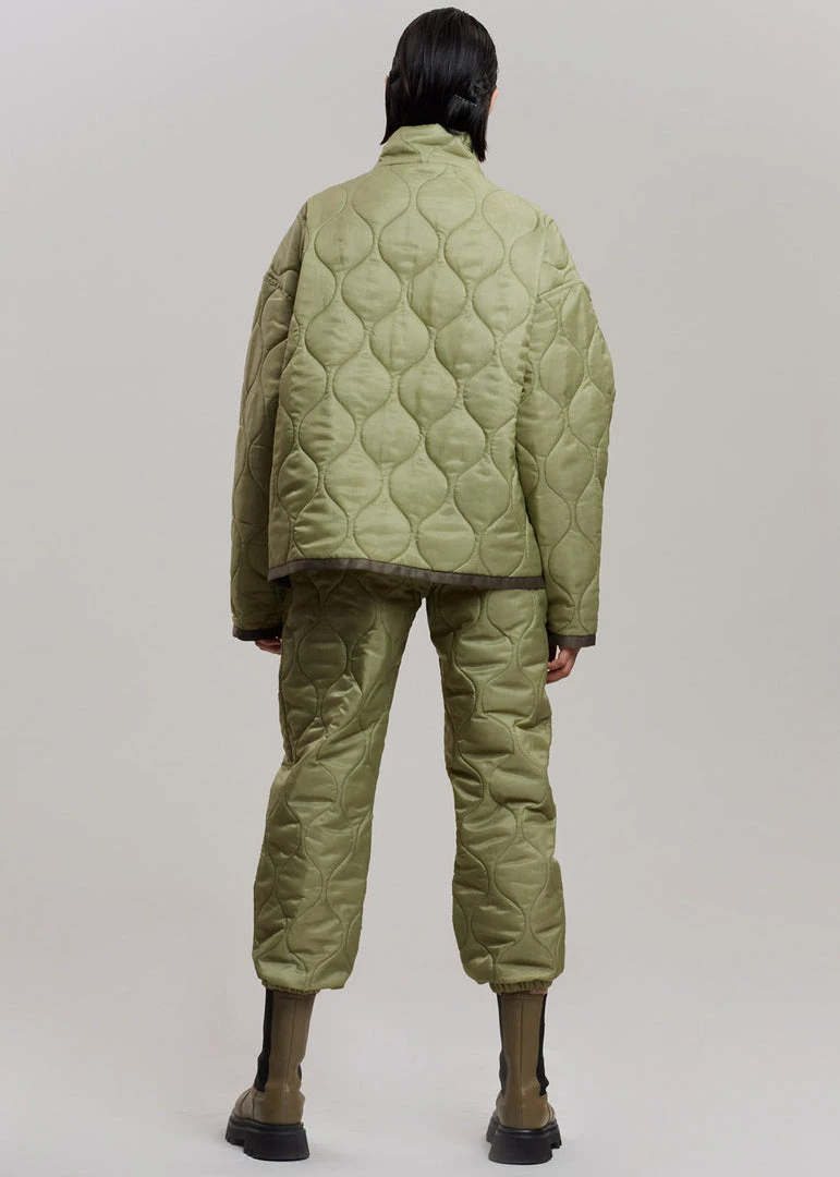 The Frankie Shop CLOTHING Brant Quilted Pullover - Moss Green 15 The Frankie Shop CLOTHING Brant Quilted Pullover - Moss Green