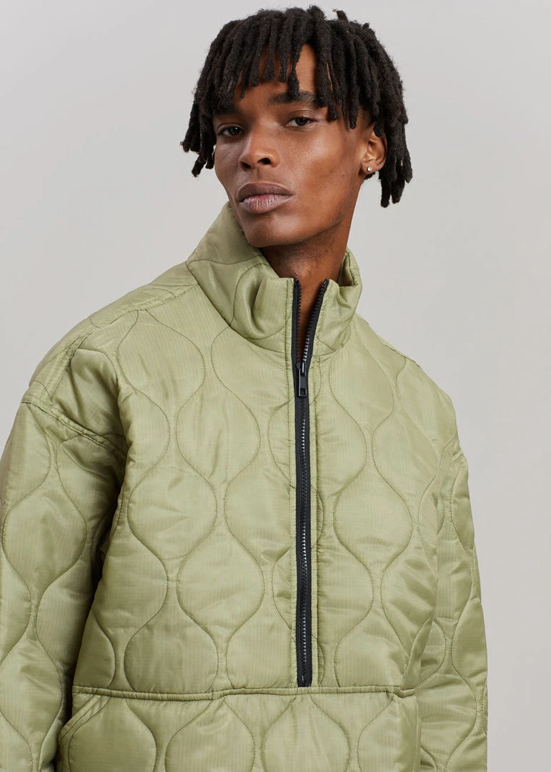 The Frankie Shop CLOTHING Brant Quilted Pullover - Moss Green 7 The Frankie Shop CLOTHING Brant Quilted Pullover - Moss Green