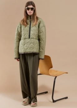 The Frankie Shop CLOTHING Brant Quilted Pullover - Moss Green 26 The Frankie Shop CLOTHING Brant Quilted Pullover - Moss Green