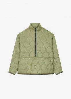 The Frankie Shop CLOTHING Brant Quilted Pullover - Moss Green 31 The Frankie Shop CLOTHING Brant Quilted Pullover - Moss Green