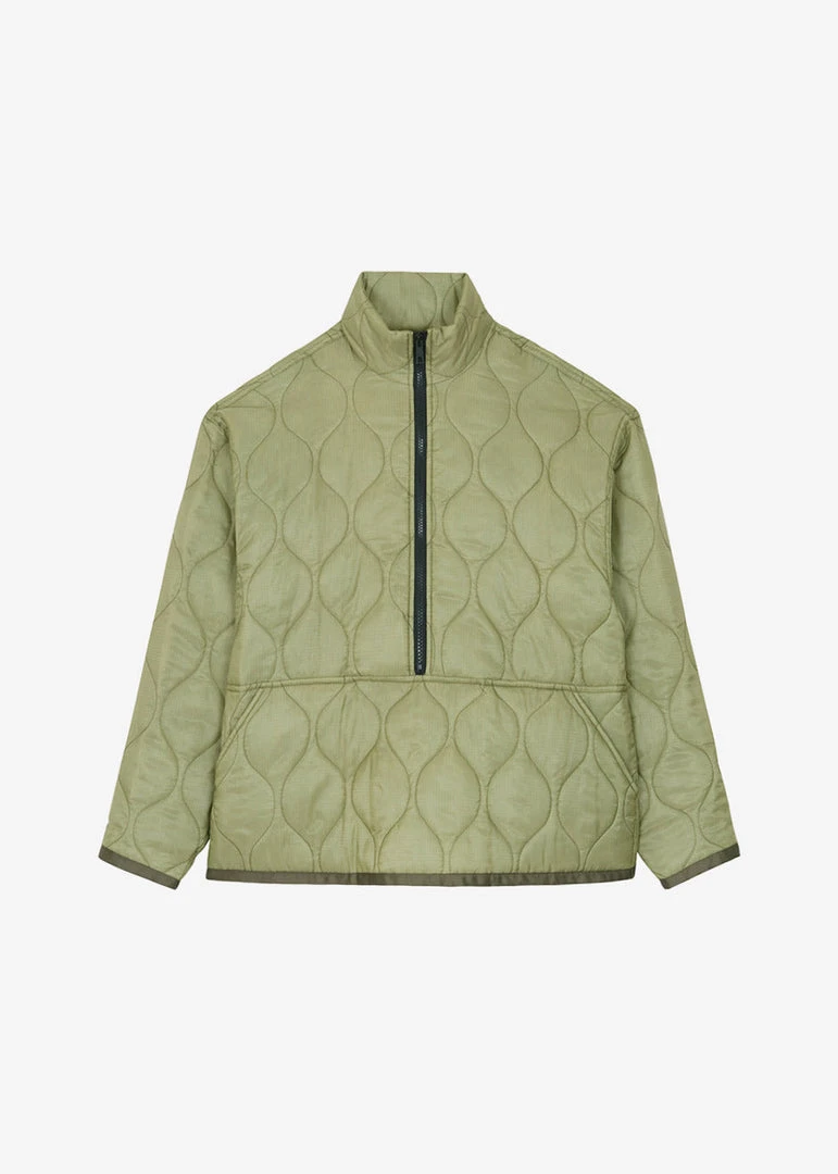 The Frankie Shop CLOTHING Brant Quilted Pullover - Moss Green 16 The Frankie Shop CLOTHING Brant Quilted Pullover - Moss Green