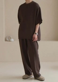 The Frankie Shop Men Brax Tee - Brown 18 The Frankie Shop Men Brax Tee - Brown