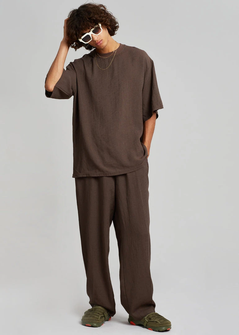The Frankie Shop Men Brax Tee - Brown 7 The Frankie Shop Men Brax Tee - Brown