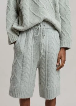 The Frankie Shop Men Brody Knit Shorts - Celadon 9 The Frankie Shop Men Brody Knit Shorts - Celadon