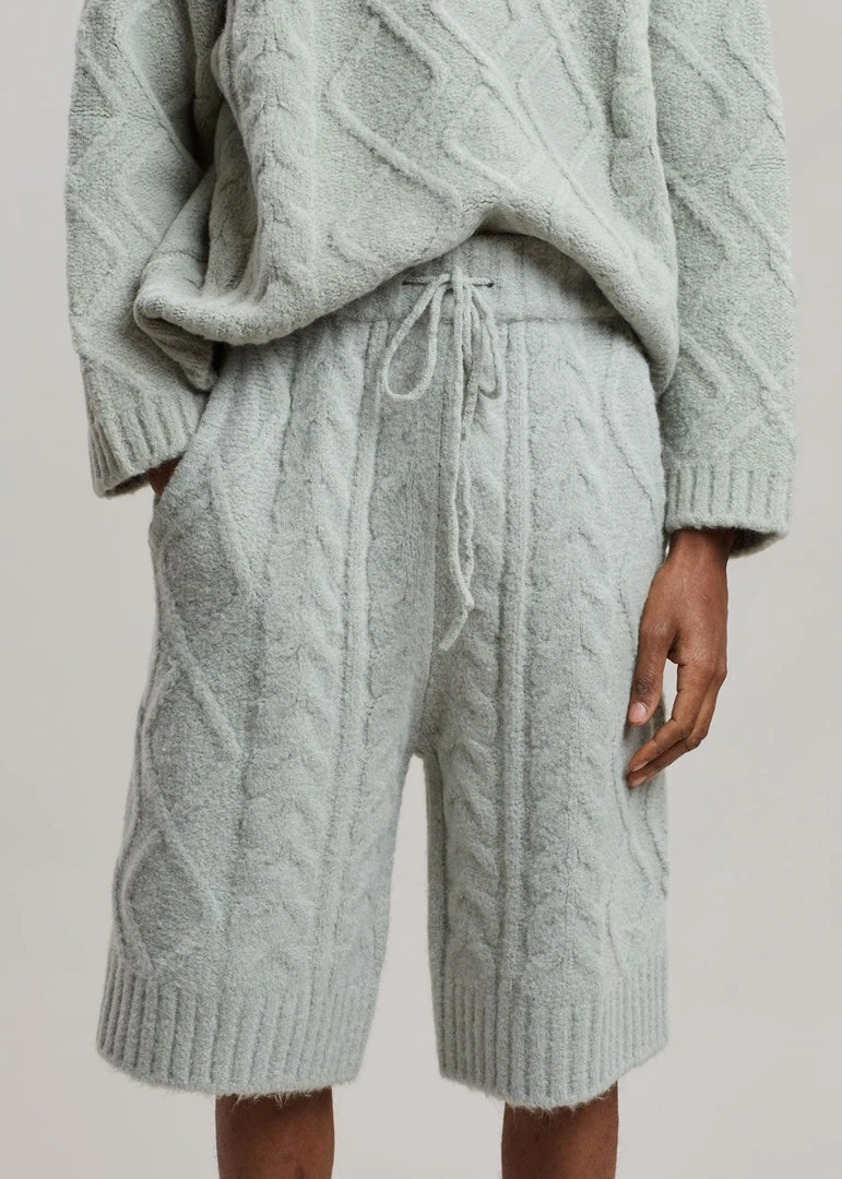The Frankie Shop Men Brody Knit Shorts - Celadon 3 The Frankie Shop Men Brody Knit Shorts - Celadon