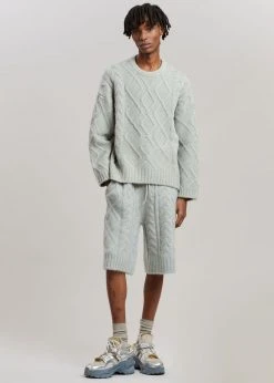 The Frankie Shop Men Brody Knit Shorts - Celadon