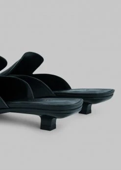 BY FAR Ingrid Mules - Black Gloss Leather SHOES