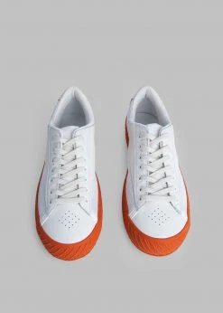 BY FAR Rodina Sneakers - Tangerine On White Men 10 BY FAR Rodina Sneakers - Tangerine On White Men