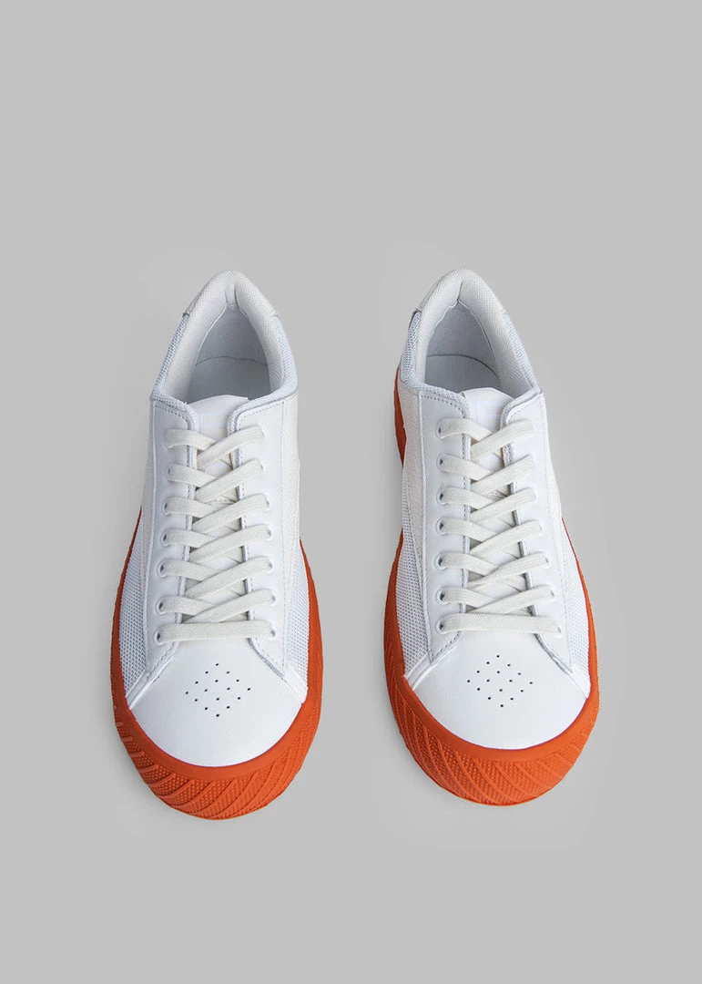 BY FAR Rodina Sneakers - Tangerine On White Men 5 BY FAR Rodina Sneakers - Tangerine On White Men