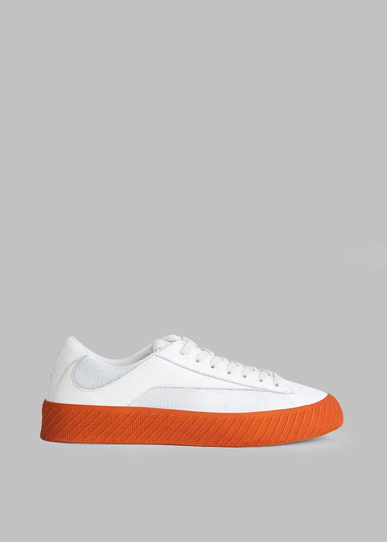 BY FAR Rodina Sneakers - Tangerine On White Men 1 BY FAR Rodina Sneakers - Tangerine On White Men