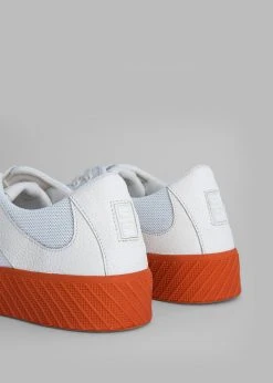 BY FAR Rodina Sneakers - Tangerine On White Men 8 BY FAR Rodina Sneakers - Tangerine On White Men