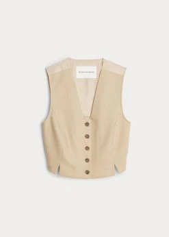CLOTHING By Malene Birger Bettas Waistcoat - Nature