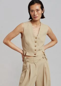 CLOTHING By Malene Birger Bettas Waistcoat - Nature