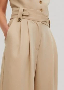 By Malene Birger Taal High Waist Trousers - Nature