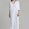 The Frankie Shop Cala Organic Cotton Shirt Dress - White