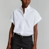 Le Vase Cece Cuffed Sleeve Shirt - White