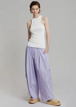 The Frankie Shop Celeste Cargo Pants - Lilac CLOTHING