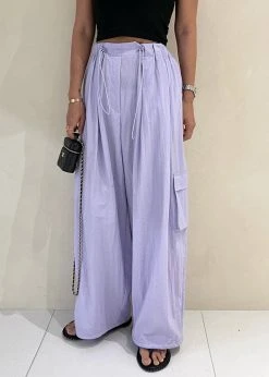 The Frankie Shop Celeste Cargo Pants - Lilac CLOTHING