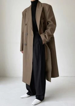 3.another CLOTHING Cerys Overcoat - Cocoa