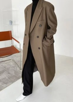 3.another CLOTHING Cerys Overcoat - Cocoa